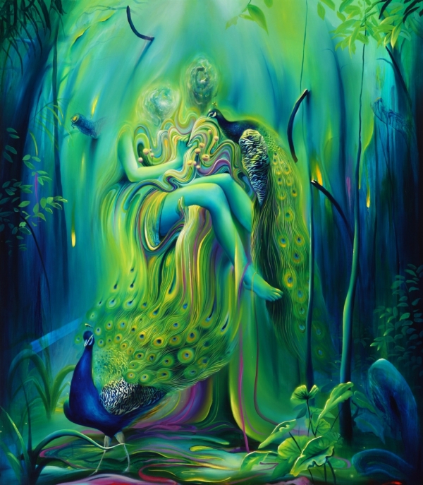 bursting colors swirl type paintings Michael Page